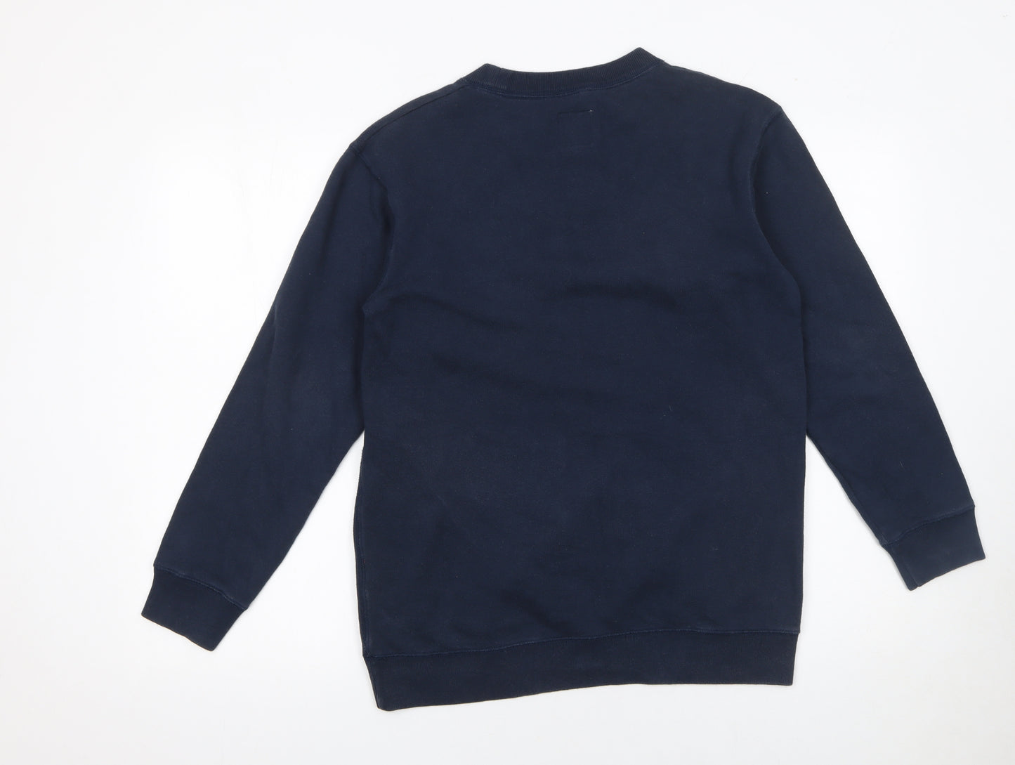 Jack Wills Womens Navy Blue Logo Crew Neck Sweatshirt UK 8