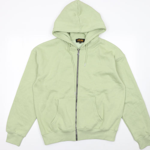 Rising Women’s Green Full Zip Hoodie Size S Cotton Blend Casual