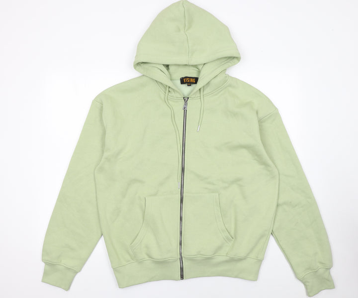 Rising Women’s Green Full Zip Hoodie Size S Cotton Blend Casual