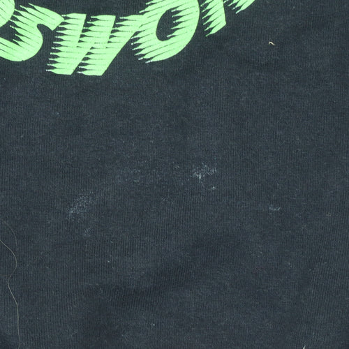 Fruit of the Loom Men's Black Crew Neck Sweatshirt M Team Wandsworth 06 Print