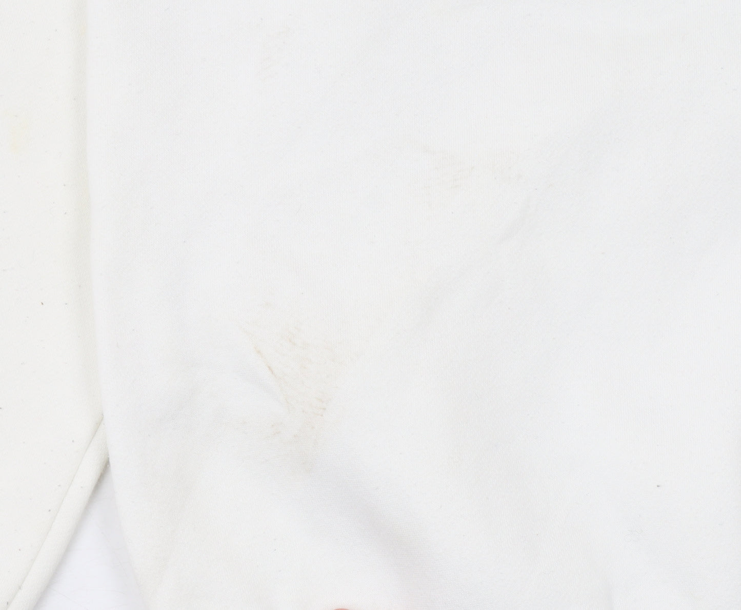 Champion Men's White Small Pullover Hoodie Embroidered Logo Cotton