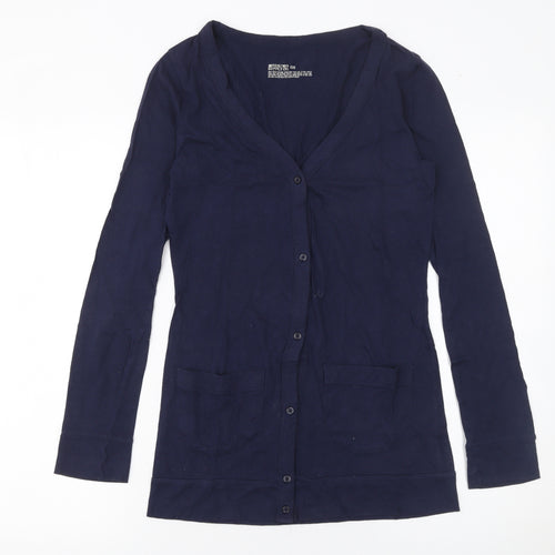 Mossimo Supply Co. Women's Blue XS V-Neck Long Sleeve Cotton Cardigan