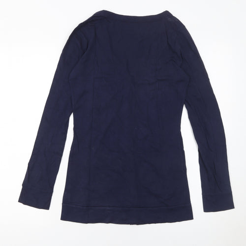 Mossimo Supply Co. Women's Blue XS V-Neck Long Sleeve Cotton Cardigan