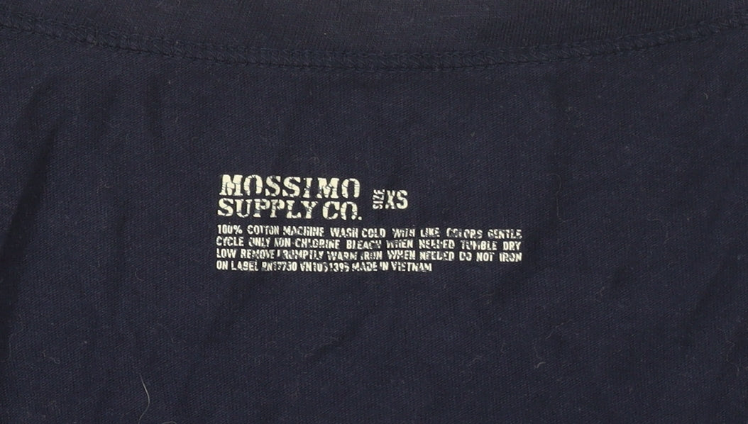 Mossimo Supply Co. Women's Blue XS V-Neck Long Sleeve Cotton Cardigan