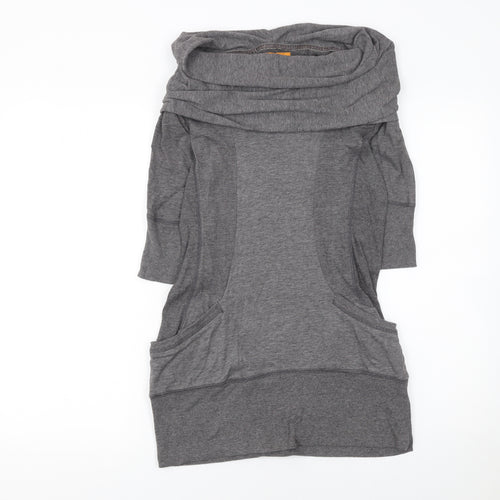 SoulCal Women Grey Size 12 Tunic Sweatshirt with Pockets