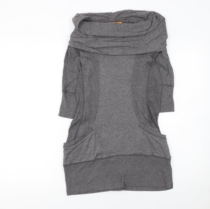 SoulCal Women Grey Size 12 Tunic Sweatshirt with Pockets