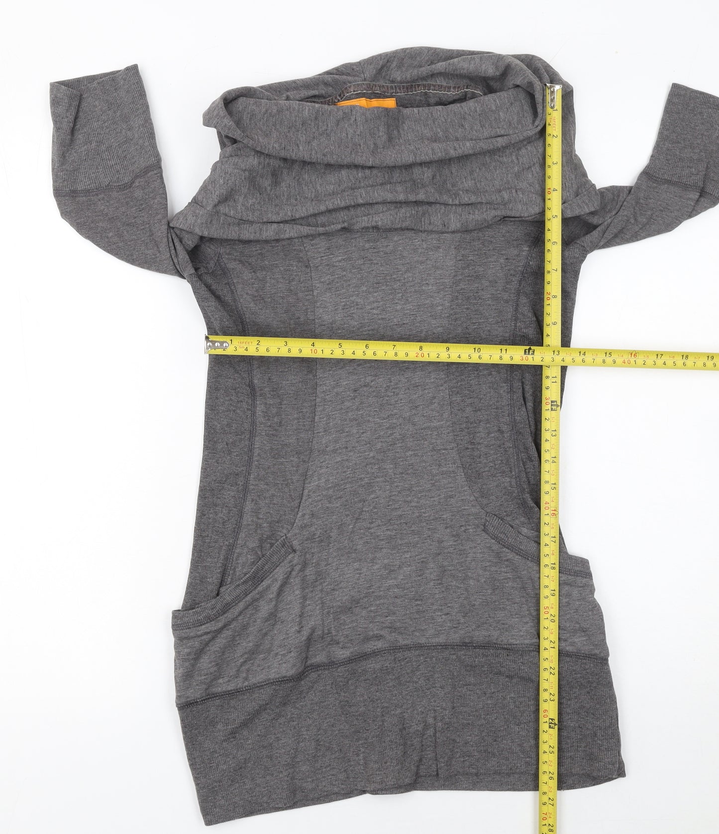 SoulCal Women Grey Size 12 Tunic Sweatshirt with Pockets