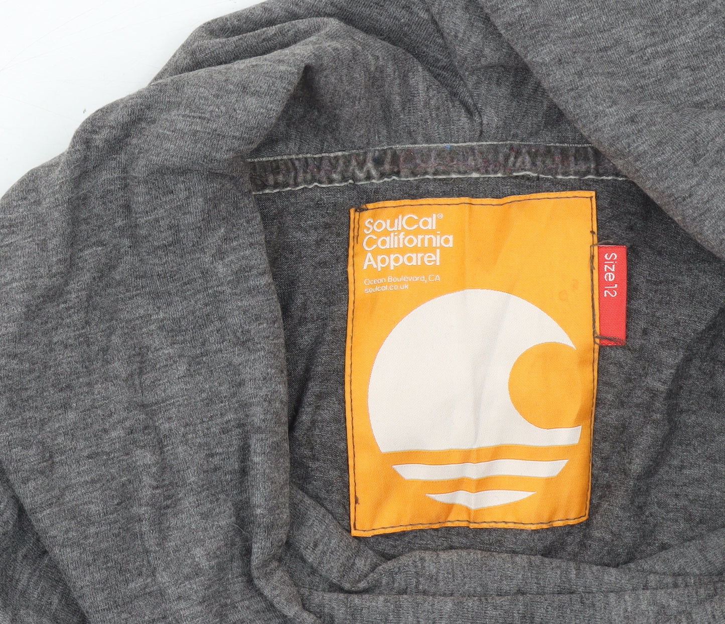 SoulCal Women Grey Size 12 Tunic Sweatshirt with Pockets