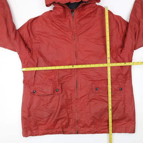 Partridge Performance Men's Red Hooded Parka Jacket L Waterproof Nylon