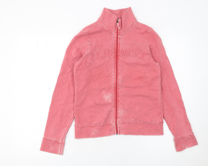 Active Women Pink Full Zip California Sweatshirt Size 8-10