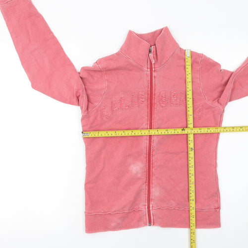 Active Women Pink Full Zip California Sweatshirt Size 8-10