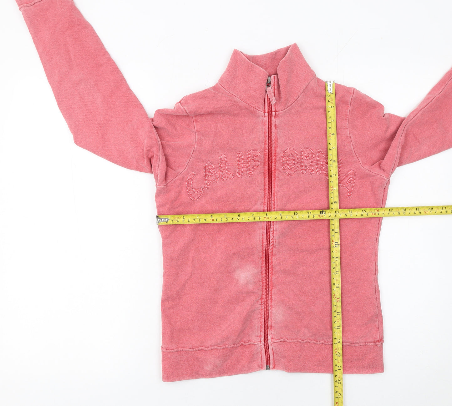 Active Women Pink Full Zip California Sweatshirt Size 8-10