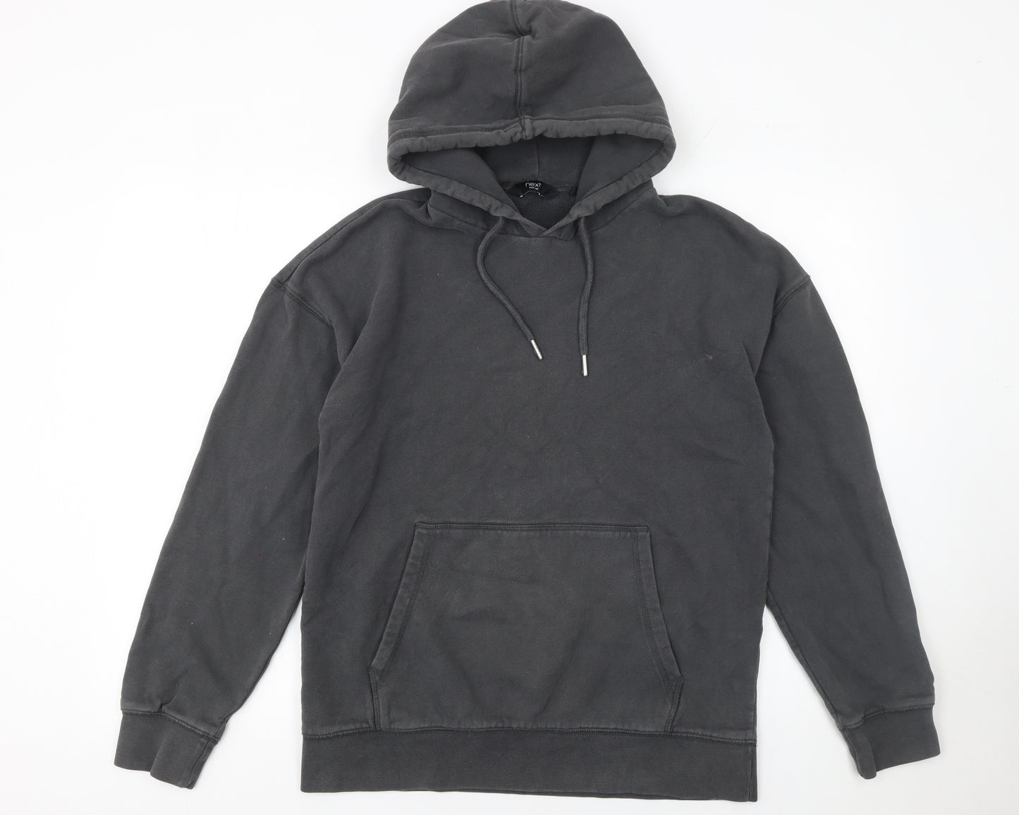 Next Women Black Pullover Hoodie Medium Cotton Blend Casual