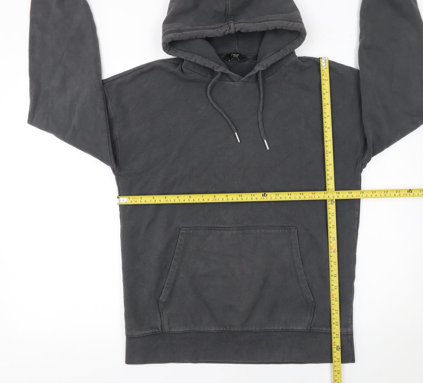 Next Women Black Pullover Hoodie Medium Cotton Blend Casual