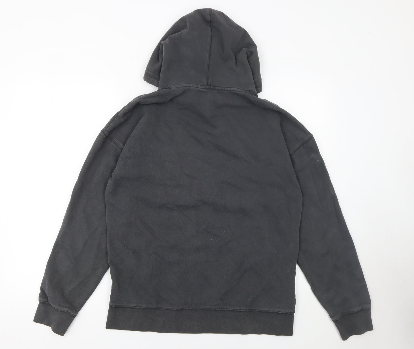 Next Women Black Pullover Hoodie Medium Cotton Blend Casual