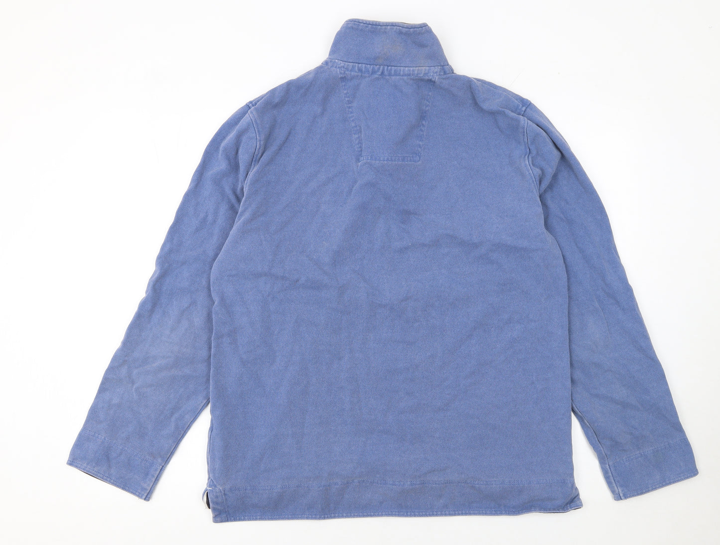 Crew Clothing Company Men Blue Medium 1/2 Zip Henley Sweatshirt