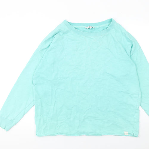 Next Women’s Blue Pullover Sweatshirt L Cotton Crew Neck Casual