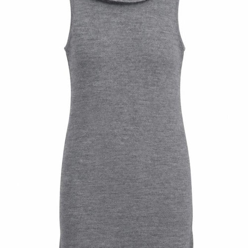 Nina Leonard Women’s Grey Sleeveless Knit Cowl Neck Sweater Dress Size L