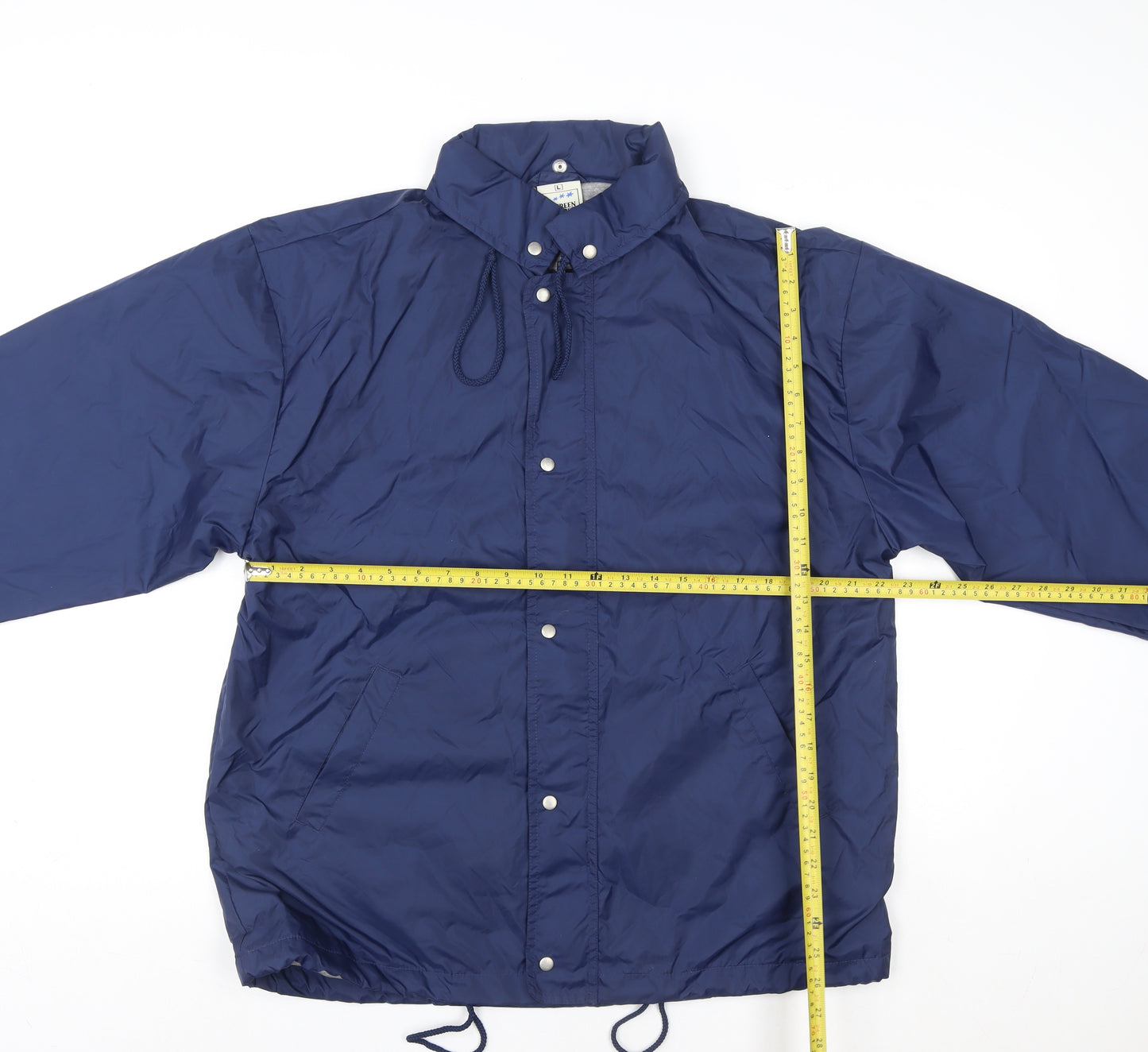 Fruit of the Loom Women’s Blue L Lightweight Nylon Windbreaker Jacket