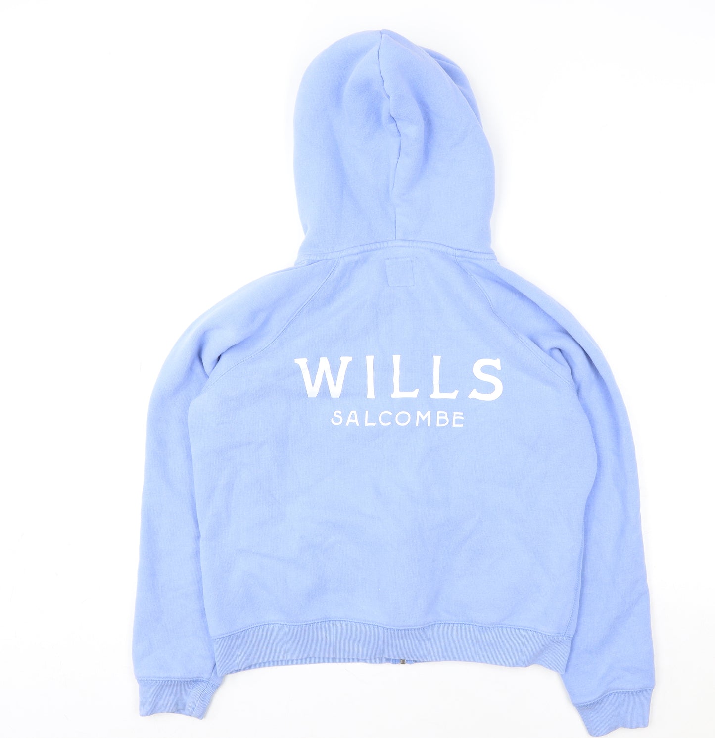 Jack Wills Womens Blue Hooded Zip Jacket Size 12 Classic Logo Style