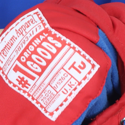 Tu Boys Blue Red Hooded Parka Jacket 11 Years Lined Waterproof Outerwear