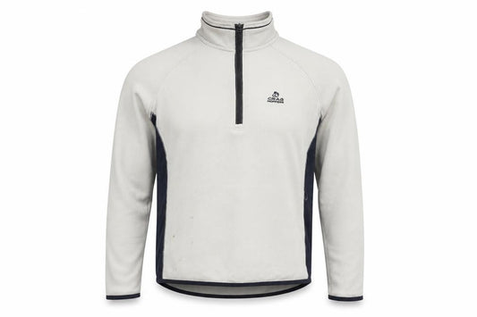 Front view of Craghoppers Men's Beige S Fleece Half Zip Outdoor Jacket