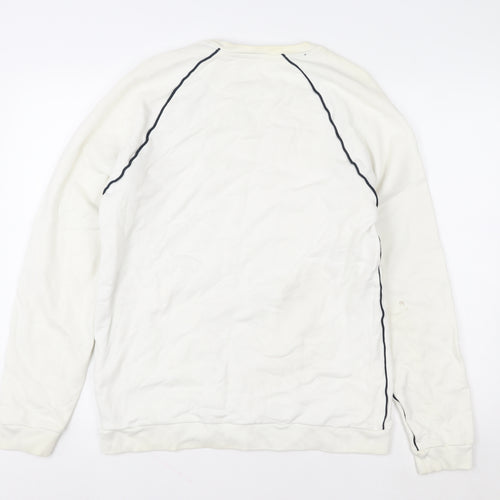 Jack Wills Women White Crew Neck Long Sleeve Sweatshirt M