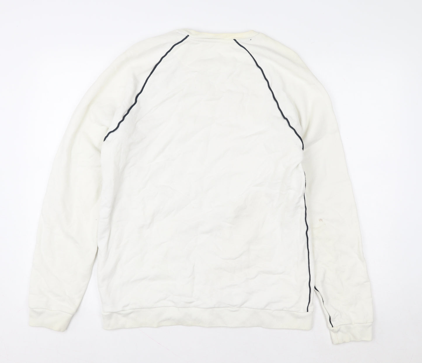 Jack Wills Women White Crew Neck Long Sleeve Sweatshirt M