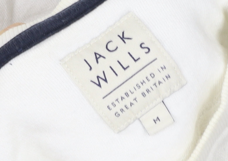 Jack Wills Women White Crew Neck Long Sleeve Sweatshirt M