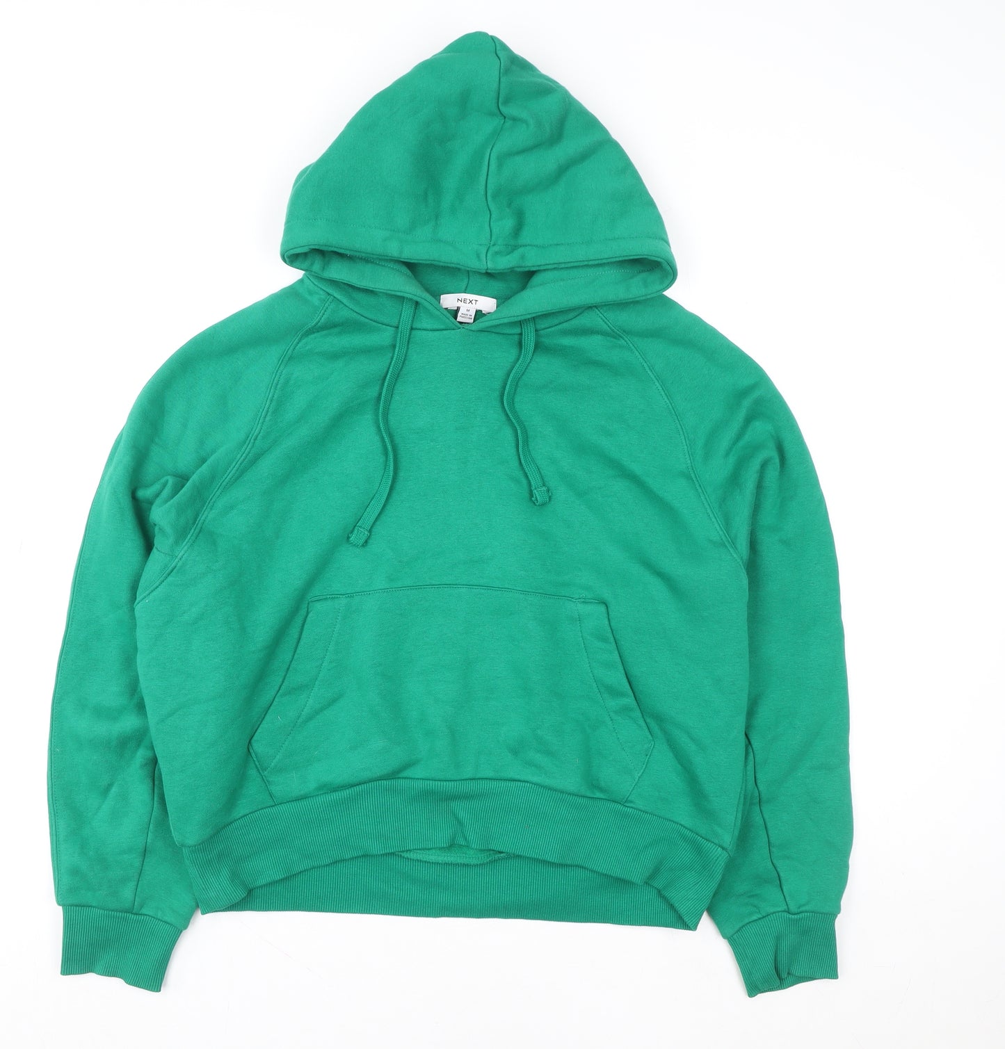 Next Women's Green Pullover Hoodie Size M Cotton Blend Casual