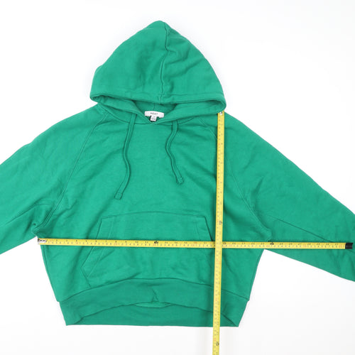 Next Women's Green Pullover Hoodie Size M Cotton Blend Casual