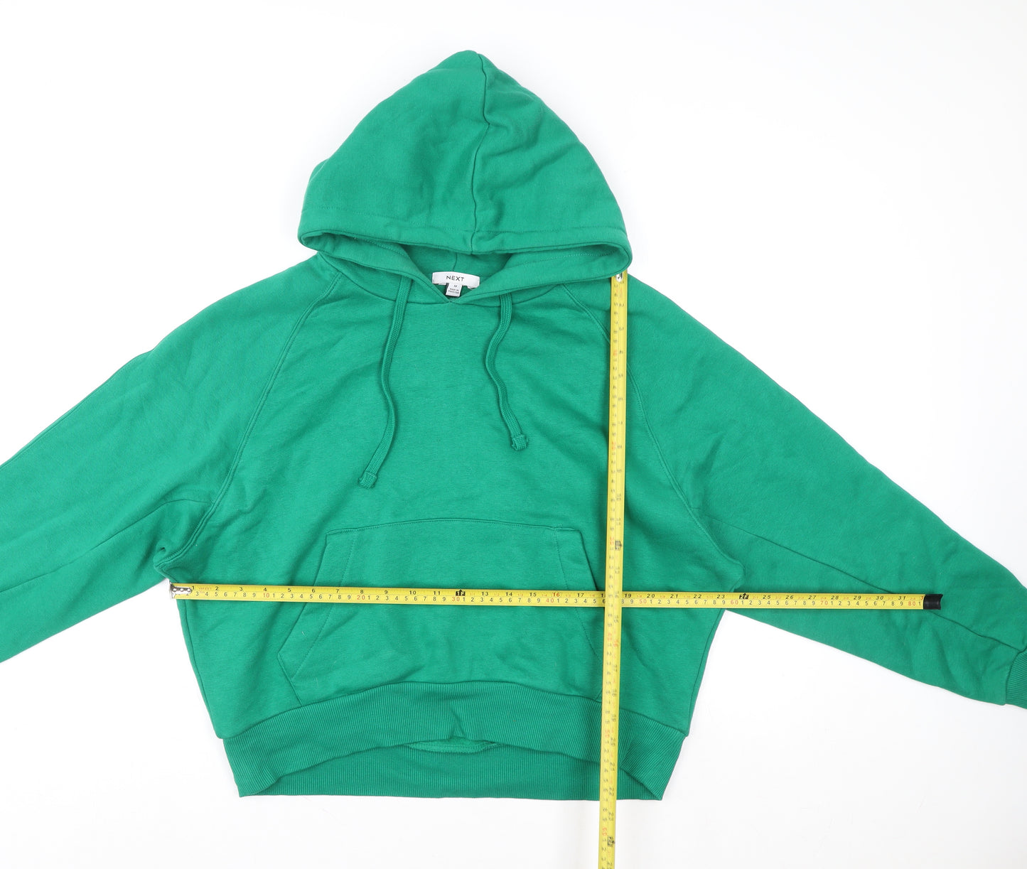 Next Women's Green Pullover Hoodie Size M Cotton Blend Casual