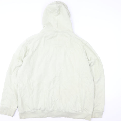 Tu Man Beige XL Hooded Full Zip Cotton Blend Men's Lightweight Jacket