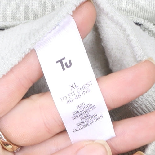 Tu Man Beige XL Hooded Full Zip Cotton Blend Men's Lightweight Jacket