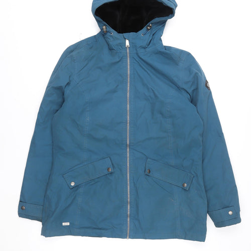 Regatta Men's Blue Hooded Parka Jacket L Windproof Water Resistant