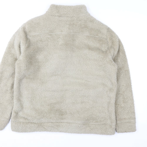 Country Rose Women Beige Full Zip Fleece Sweatshirt Size M