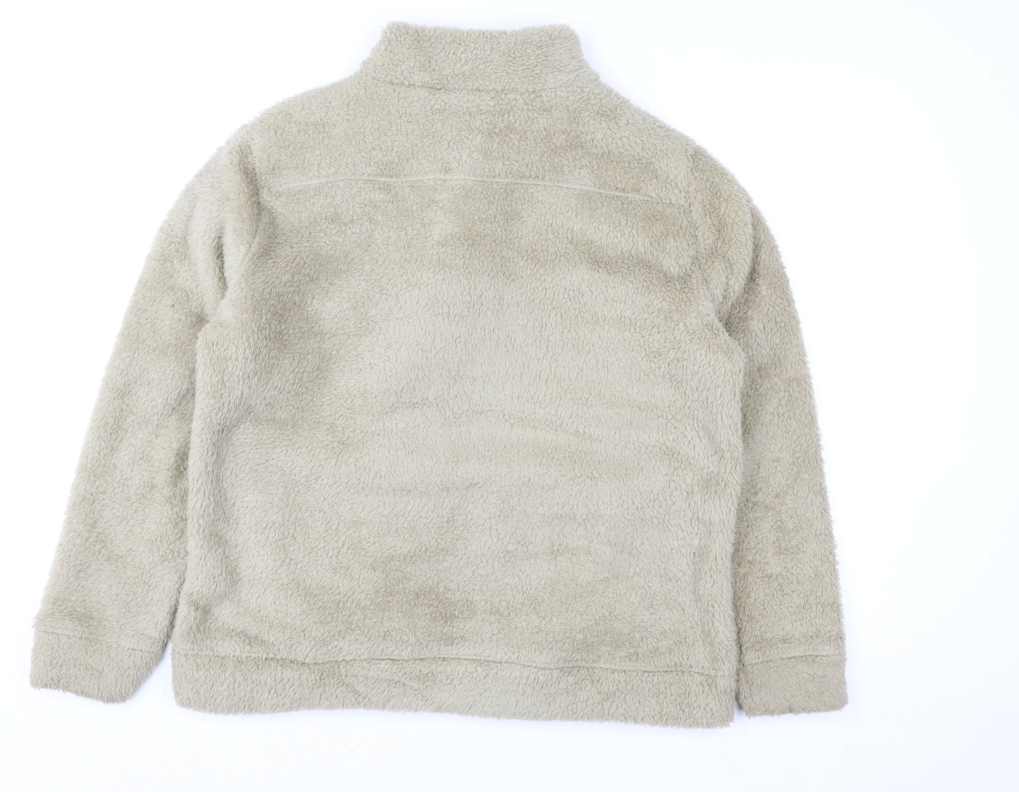 Country Rose Women Beige Full Zip Fleece Sweatshirt Size M