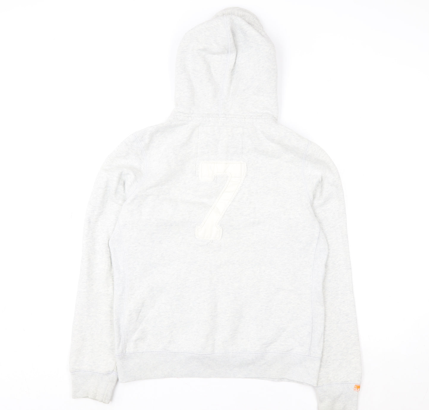 Superdry Women Grey Pullover Hoodie Size L Embroidered Tokyo 7 Design