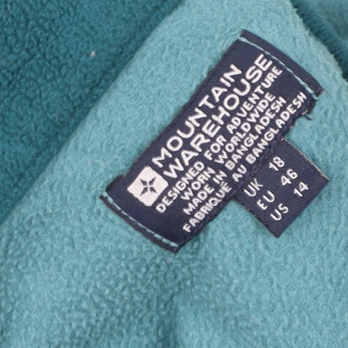 Mountain Warehouse Women’s Teal Fleece 1/2 Zip Pullover Size 18