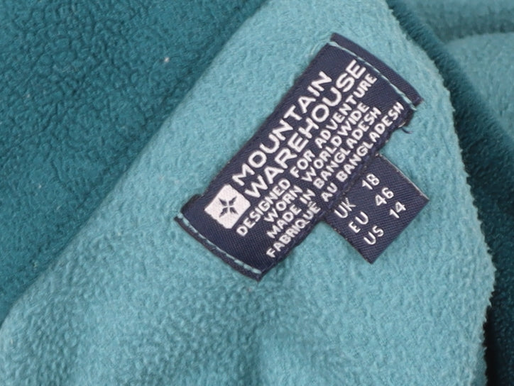 Mountain Warehouse Women’s Teal Fleece 1/2 Zip Pullover Size 18