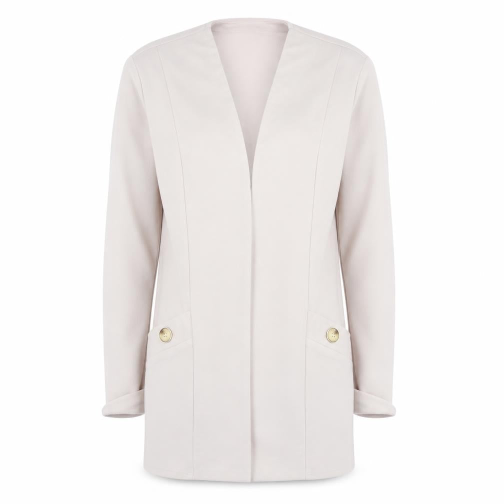 Wallis Women Beige V-Neck Long Sleeve Open Cardigan Size 8