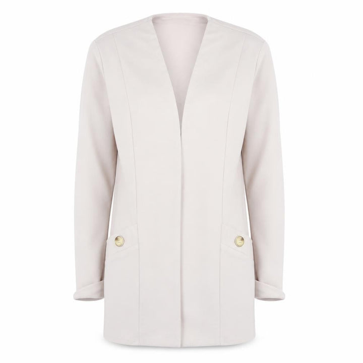 Wallis Women Beige V-Neck Long Sleeve Open Cardigan Size 8