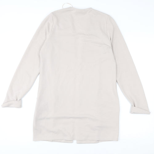 Wallis Women Beige V-Neck Long Sleeve Open Cardigan Size 8