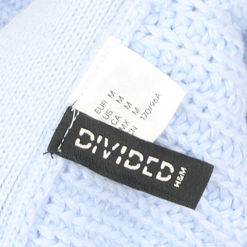 H&M Divided Women Blue Wrap Knit Jumper Size M