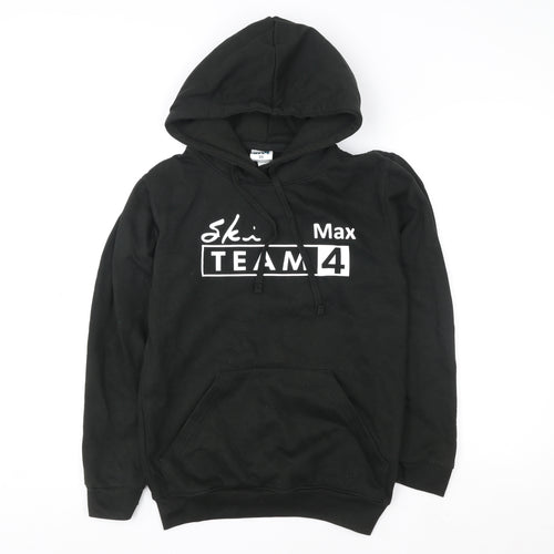 Uneek Mens Black Ski Team Hoodie XS Pullover Fleece