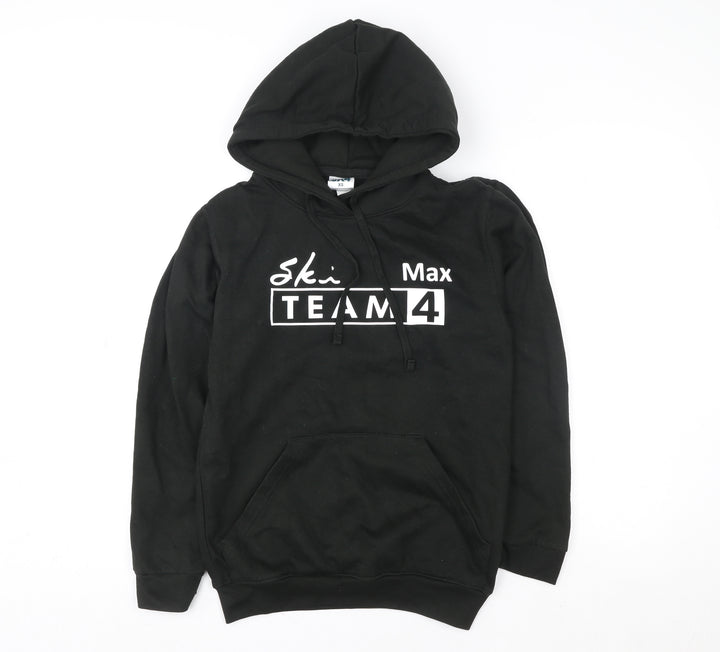 Uneek Mens Black Ski Team Hoodie XS Pullover Fleece