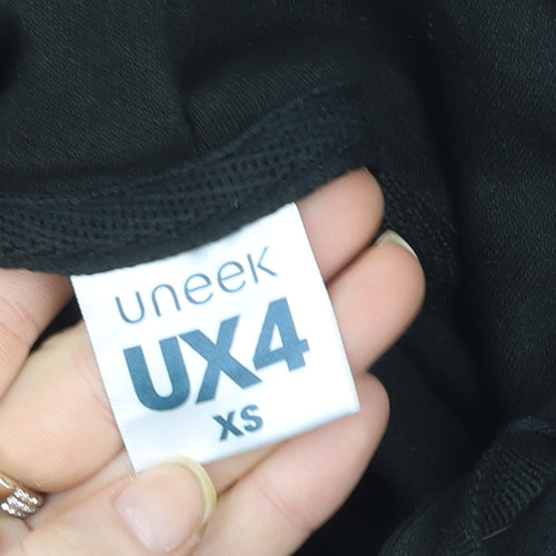 Uneek Mens Black Ski Team Hoodie XS Pullover Fleece