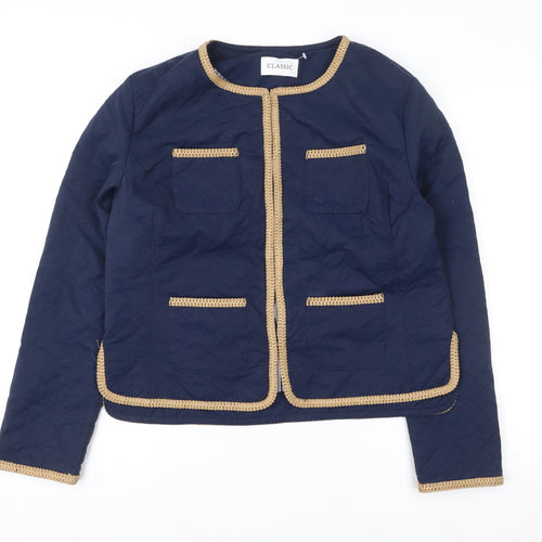 Marks and Spencer Women Blue Quilted Classic Short Jacket Size 12