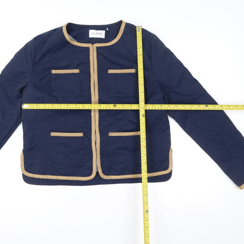 Marks and Spencer Women Blue Quilted Classic Short Jacket Size 12