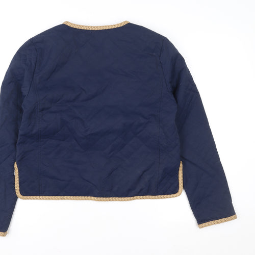 Marks and Spencer Women Blue Quilted Classic Short Jacket Size 12